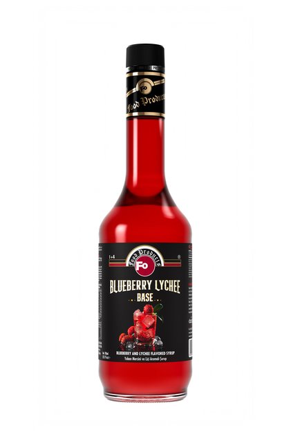Yaban Mersini ve Liçi Aromalı Baz Şurup 700 ml