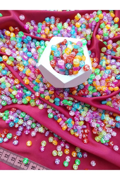 Harf Boncuk, Harfli Takı Boncuğu (234 Adet)- 6mm