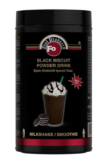 Siyah Bisküvi Aromalı İçecek Tozu Milkshake 1 kg