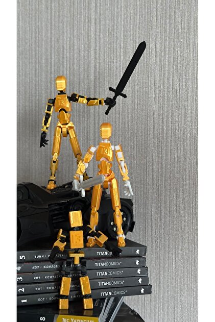 Loopify Lucky 13 Mini 13 Aksiyon Figürü Robot Oyuncak Kılıçlı