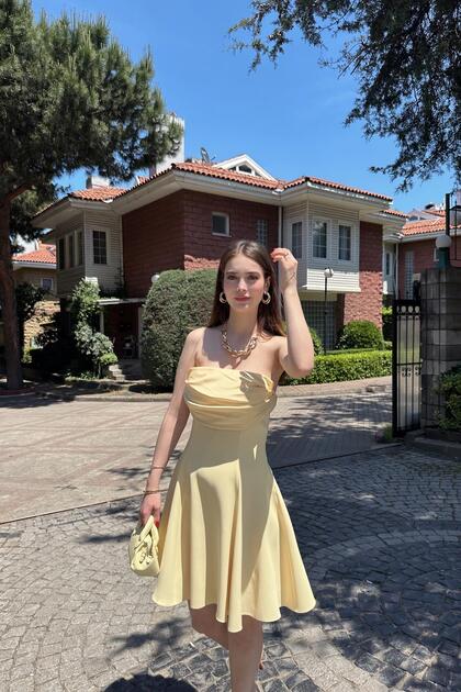 Strapless Short Evening Dress