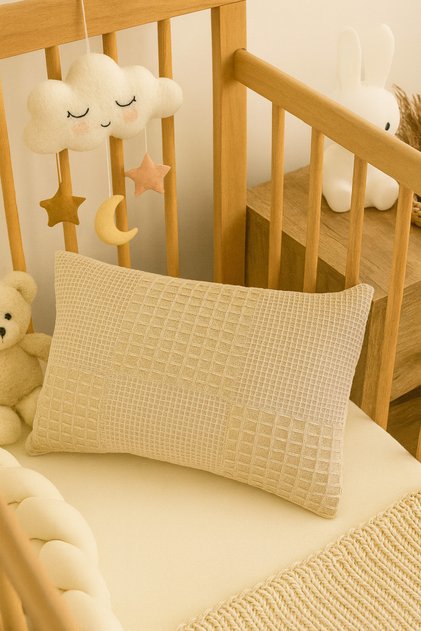 %100 Pamuk Waffle Pike Kumaştan Yenidoğan Bebek Yastığı