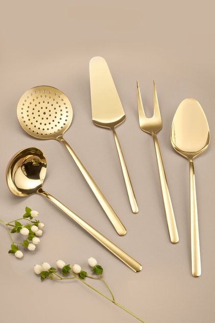 Bahama 5 Parça Servis Seti Titanyum Gold