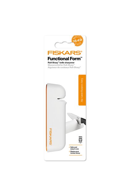 Dispozitiv pentru ascutit cutite Roll-Sharp FiSKARS, Alb