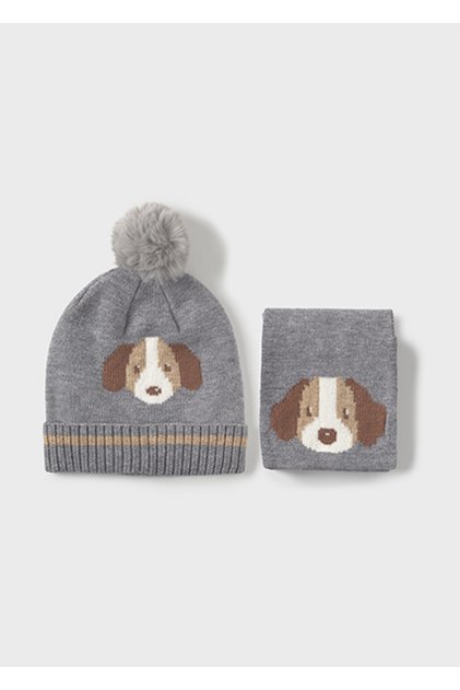 Gray Baby Hat and Scarf Set 10018