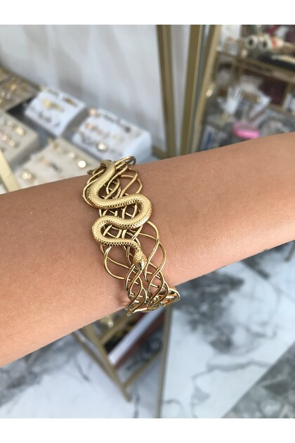 Yılan Model Kelepçe Bileklik