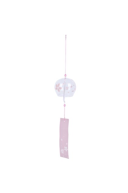 A 1PC Japanese Style Glass Wind Sakura Chimes Hanging Craft Bell Home Decor Cherry Blossom Pattern