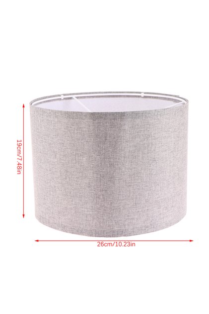 Gray Dismountable Lamp Shade Light Lampshade Shades Cover Linen Table Floor Chandelier Drum Pendant
