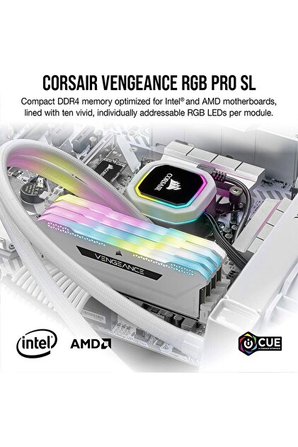Corsair 32GB (2x16GB) DDR4 DRAM 3200MHz C16 Vengeance RGB PRO SL