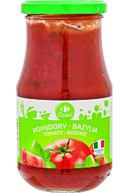 Sos de roșii cu busuioc Carrefour Classic 420 g