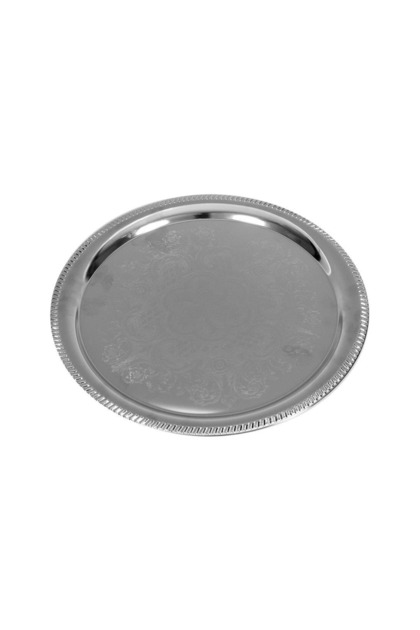 Tavă rotundă cromată 35 cm