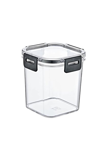 Clear Square Food Container - Storage Container with Silicone and Locking Lid 850 ml 12 X 12.5 cm