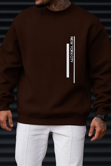 3 Yarn Combed Cotton New York City Printed Unisex Sweatshirt