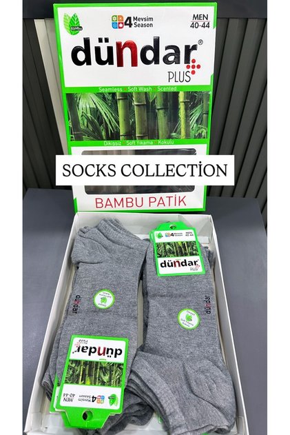 RENK:GRİ BAMBU PLUS PATİK DİKİŞSİZ KOKU VE TER YAPMAZ 6 ADET