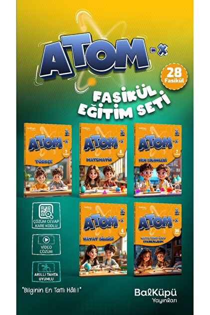 Artıbir Yayınları BALKÜPÜ YAYIN 3.Sınıf ATOM-X set 5 KİTAP