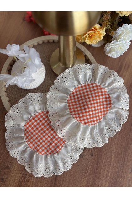 Fisto Ruffled Duck Linen Cocktail Napkin (2 Pieces)