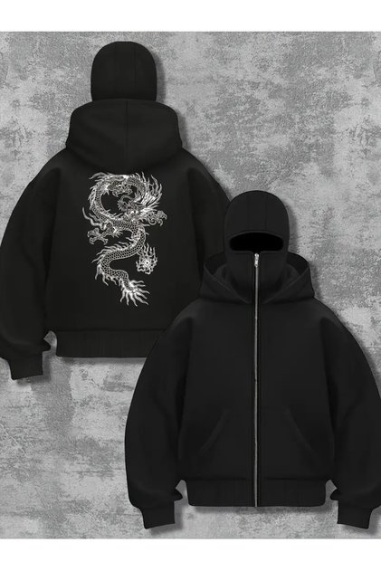 Kar Maskeli Ninja Unisex Sweatshirt Hırka 2iplik kalın polar