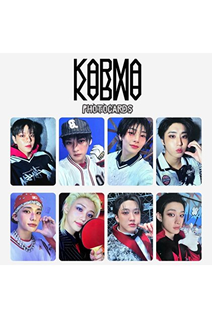 Kpop Dünyasi STRAY KIDS '' Karma '' Photocards Set Accordion Ver