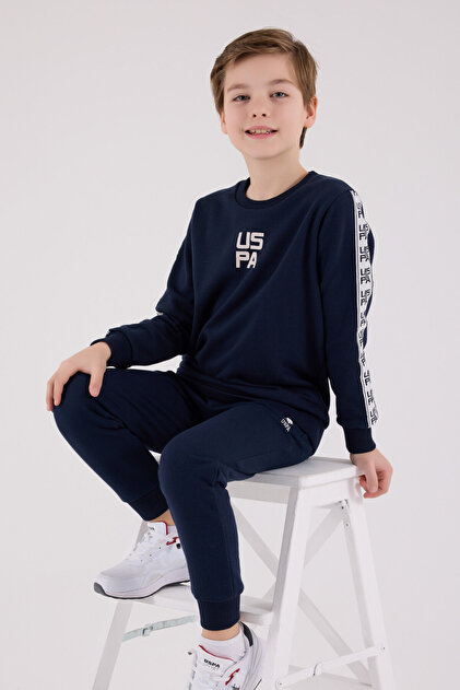U.S. Polo Assn Boys' Navy Tracksuit Set