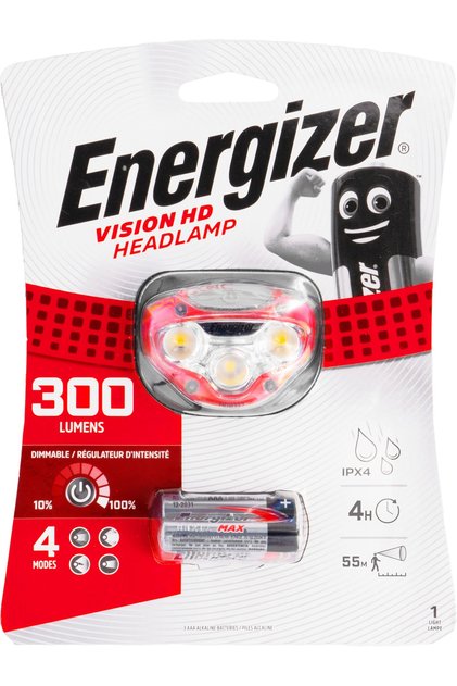 Lanternă frontală cu baterii Vision Hd Headkamp Hdb323, cu 3 LED-uri, 300 Lm