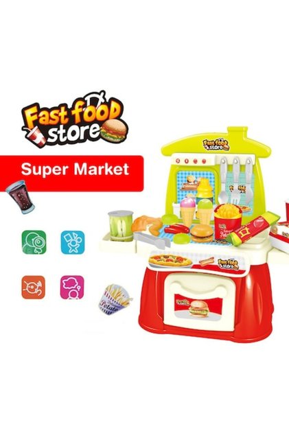 Set Fast Food Supermarket pentru copii