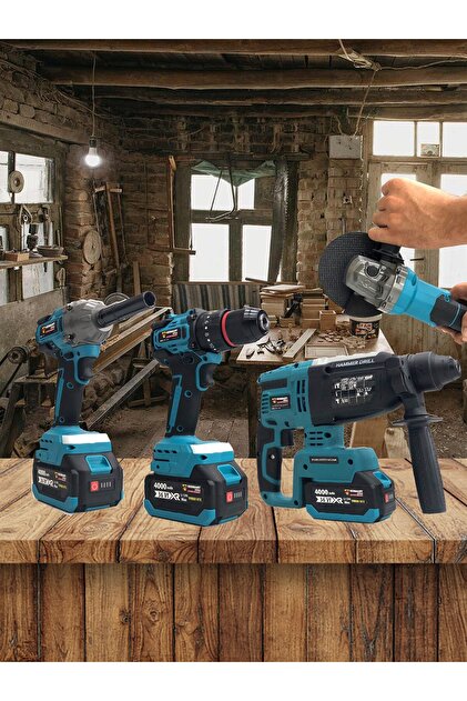 Germany Style Kömürsüz 7'li Set Teleskopik Kırıcı-Matkap-Budama