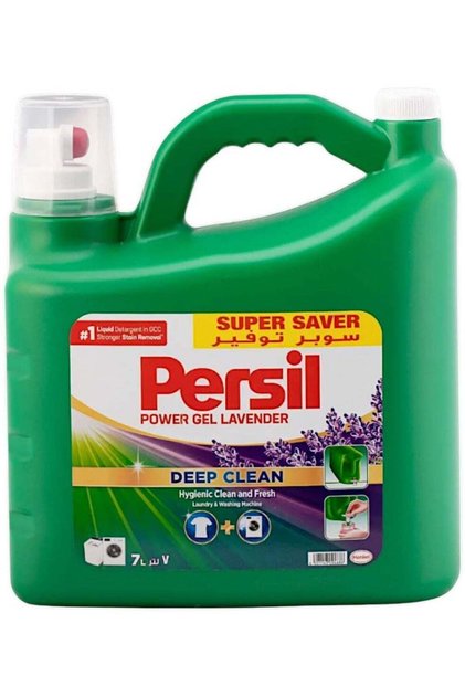 Power Gel Lavender laundry liquid with deep cleaning technology, 7 litres