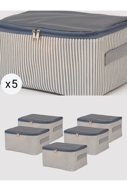 Şeffaf Çizgili Baza Altı Bavul İçi Düzenleyici Set 30x20x15 cm
