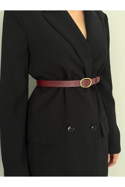 Oval Gold Buckle Belt