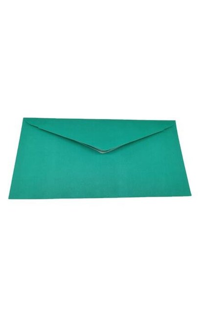 Set de plicuri DL Verde, gumat, cu clapeta in V, 50 buc,