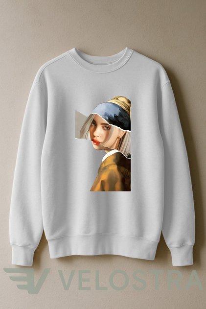 Unisex Artistic Singer Printed 3 Thread Inner Ribbed Crew Neck Sweatshirt