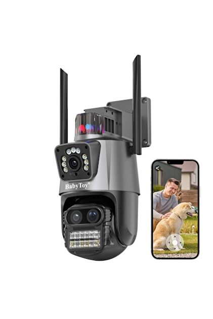 Camera de supraveghere IP WIFI C3, 12MP, Zoom 8X, Exterior/Interior Rotativa, Ultra-Wide, Pi