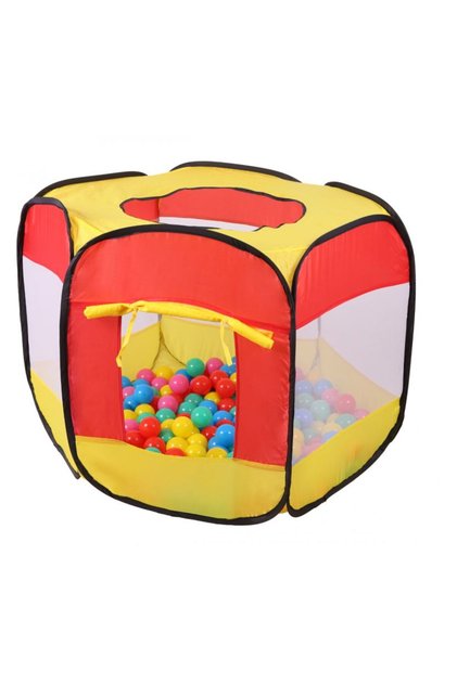 Loc de joaca tip cort iPLAY "Balls Pool - Piscina cu bile" cu 100 Bile multicolore, pentru inter