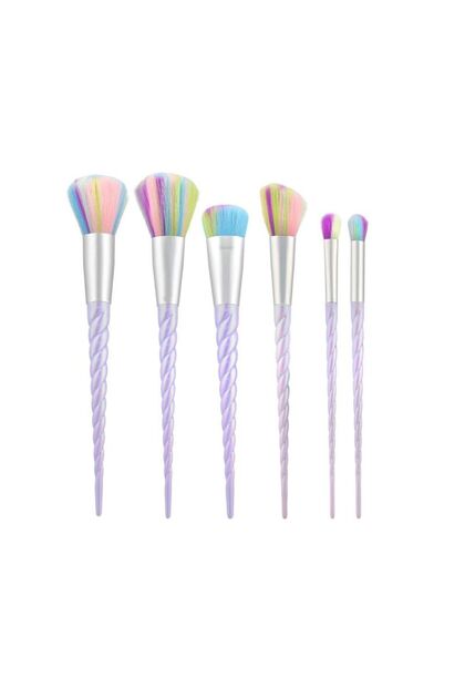 Pensule pentru Machiaj cu Model Unicorn - Make-up Brushes Set 6pcs -