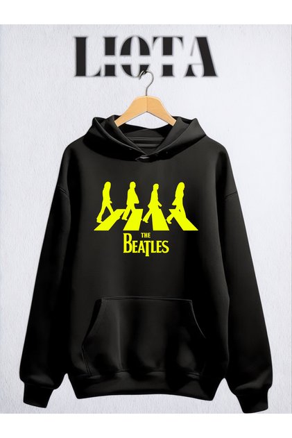 The Beatles Printed Oversize Cotton Sweatshirt