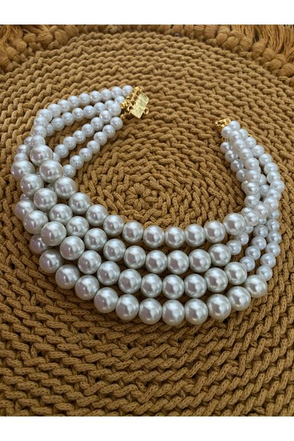 Cam inci choker tasma kolye