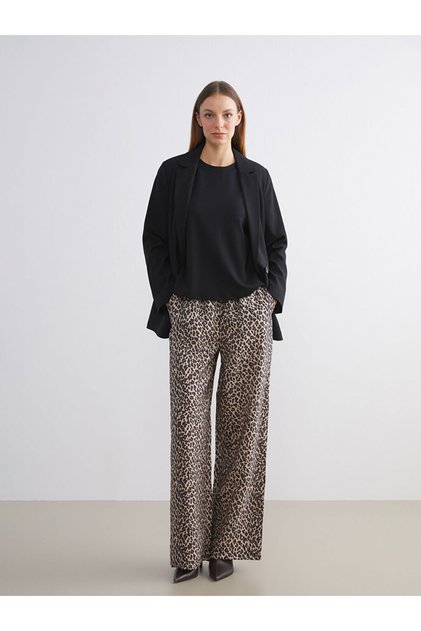 I Beli Corded Leopard Embroidered Women's Trousers from Freezen Store