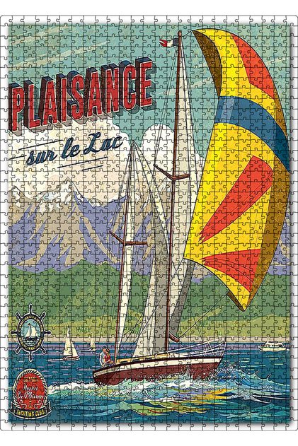 Cakasepetim Plaisance Sailing Yacht Image 1000 Piece Puzzle Jigsaw Mdf (Wood)