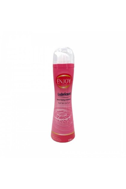 Enjoy Heat Sensation Strawberry Flavored Lubricant Gel - 100ml