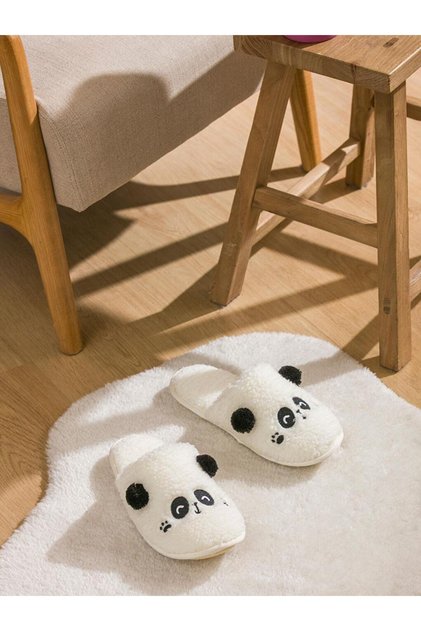Animal Figured Plush Women's House Slippers (W5)