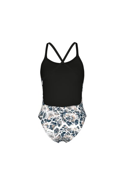 Women's arena earth swimsuit xcross back black white multi