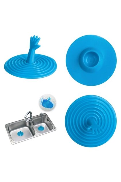 Dop pentru Chiuveta - Cada din Plastic Albastru Ø6.5cm
