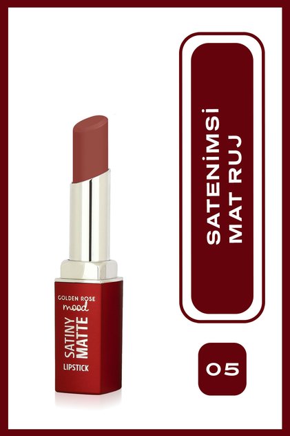 Mood Satiny Matte Lipstick - 05 Burnt Blush - Kahverengi Saten Mat Ruj