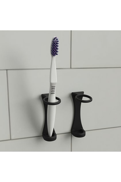Wall Mounted Toothbrush Holder Hanger Set – Bathroom Organizer (Single)