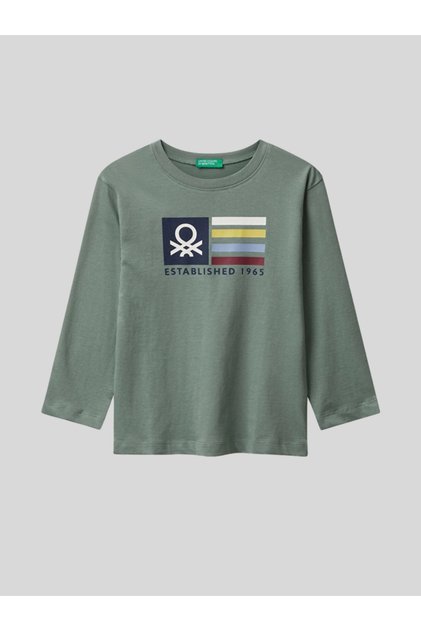 Boy's Printed Sweatshirt 1-6 Years Khaki