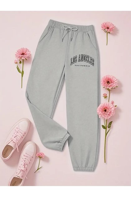 Unisex Los Angeles Printed Red Gray Black Sweatpants Jogger