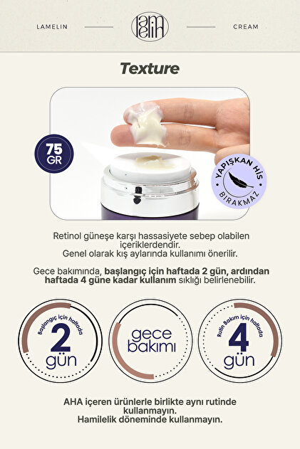 Lamelin Cream & Serum Retinol Bakuchiol Krem ve Serum Bakım Seti