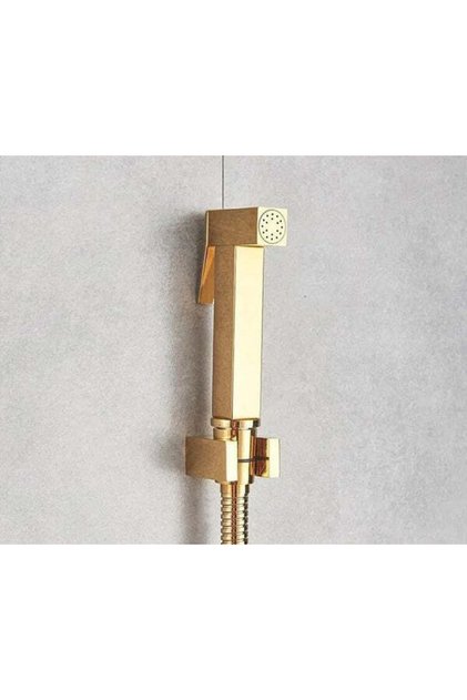Duș Igienic Auriu – Design Pătrat, Montaj Exterior, Finisaj Elegant, VST105