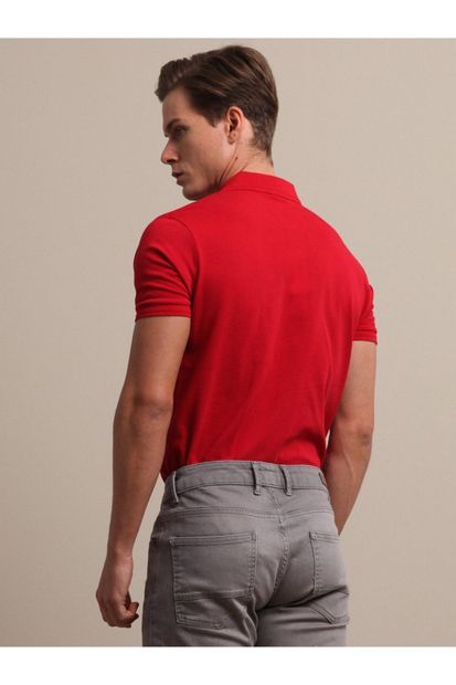 Kip Erkek Kırmızı Düz Örme T- Shirt - 4