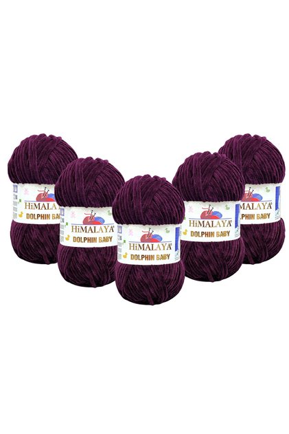 Dolphin Baby Velvet 5 Pack - Cherry 80339 - 100g 120Mt